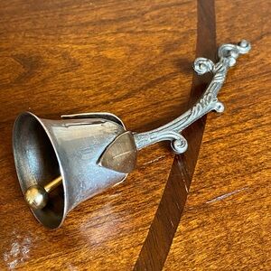 Vintage Brass & Silver Plated Table Bell